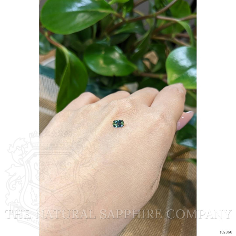 0.62 Ct. Bluish Green Sapphire from Madagascar