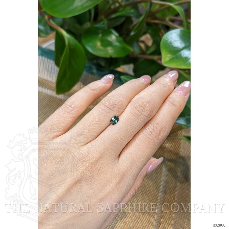 0.62 Ct. Bluish Green Sapphire from Madagascar