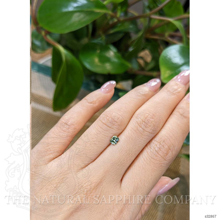 0.52 Ct. Bluish Green Sapphire from Madagascar