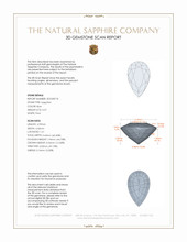 0.57 Ct. Blue Sapphire from Madagascar 3 D Scan Report