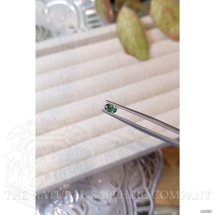 0.49 Ct. Bluish Green Sapphire from Madagascar