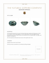 0.62 Ct. Bluish Green Sapphire from Madagascar Appraisal