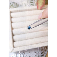 0.56 Ct. Greenish Blue Sapphire from Madagascar Life Style