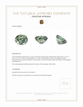 0.56 Ct. Bluish Green Sapphire from Madagascar Appraisal