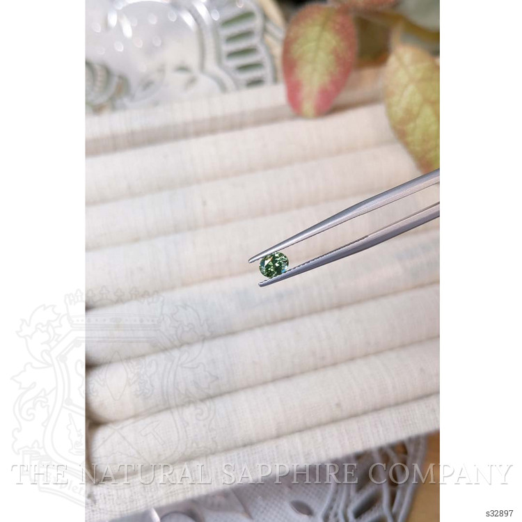 0.56 Ct. Bluish Green Sapphire from Madagascar