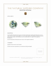 0.44 Ct. Bluish Green Sapphire from Madagascar Appraisal