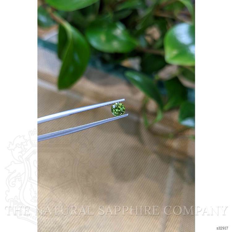 0.68 Ct. Yellowish Green Sapphire from Madagascar