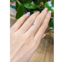 0.48 Ct. Greenish Blue Sapphire from Madagascar Life Style