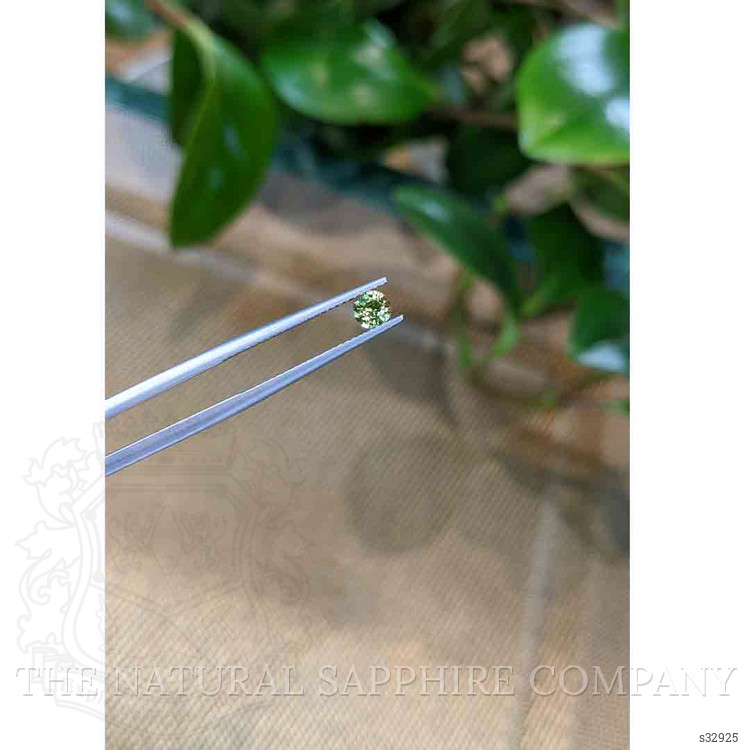 0.40 Ct. Yellowish Green Sapphire from Madagascar