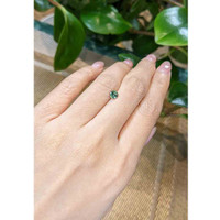 0.57 Ct. Bluish Green Sapphire from Madagascar Life Style