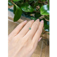 0.54 Ct. Bluish Green Sapphire from Madagascar Life Style