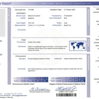 10.01 Ct. Blue Sapphire from Ceylon (Sri Lanka) Scan Report