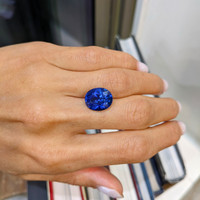 10.01 Ct. Blue Sapphire from Ceylon (Sri Lanka) Life Style