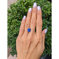 5.37 Ct. Blue Sapphire from Ceylon (Sri Lanka) Life Style