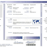 8.03 Ct. Pink Sapphire from Madagascar Scan Report