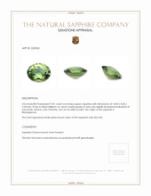 3.81 Ct. Green Sapphire from Madagascar Appraisal