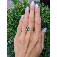 3.81 Ct. Green Sapphire from Madagascar Life Style