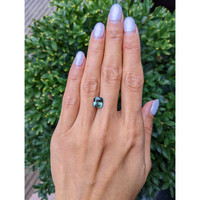 2.74 Ct. Bluish Green Sapphire from Madagascar Life Style