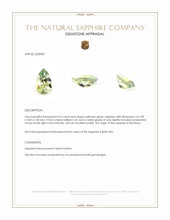 0.25 Ct. Yellowish Green Sapphire from Montana Appraisal