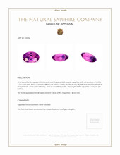 0.54 Ct. Pinkish Purple Sapphire from Ceylon (Sri Lanka) Appraisal