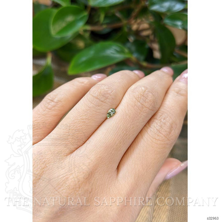 0.30 Ct. Green Sapphire from Montana