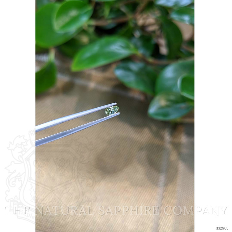 0.30 Ct. Green Sapphire from Montana