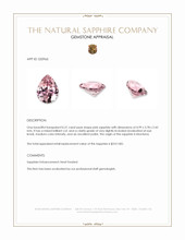 0.31 Ct. Pink Sapphire from Montana Appraisal