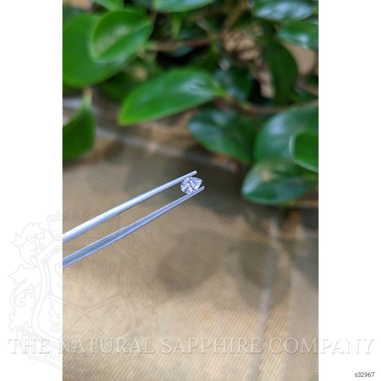 0.32 Ct. White Sapphire from Montana