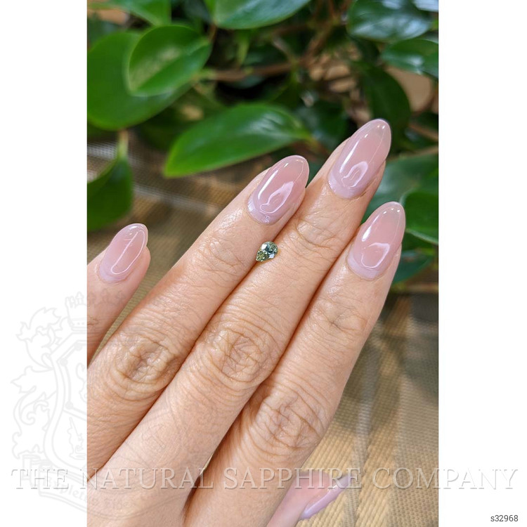 0.33 Ct. Green Sapphire from Montana