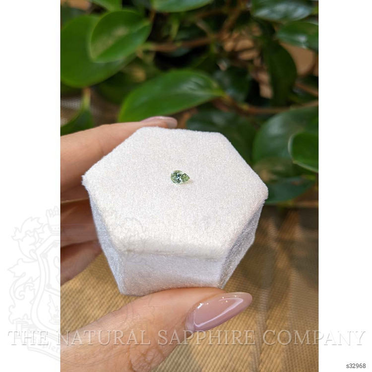 0.33 Ct. Green Sapphire from Montana