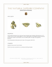 0.44 Ct. Yellowish Green Sapphire from Montana Appraisal