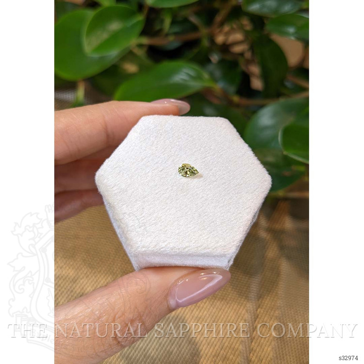 0.44 Ct. Yellowish Green Sapphire from Montana