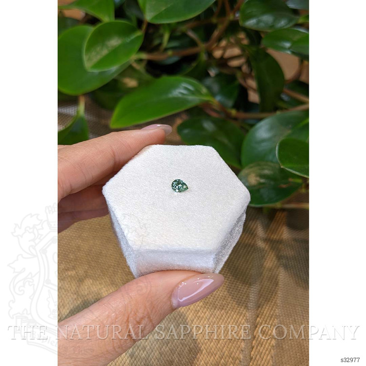0.47 Ct. Bluish Green Sapphire from Montana