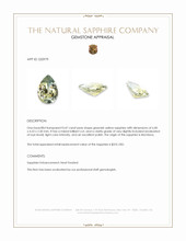 0.47 Ct. Greenish Yellow Sapphire from Montana Appraisal