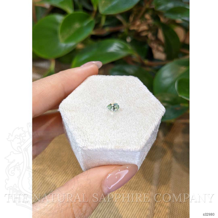0.48 Ct. Green Sapphire from Montana