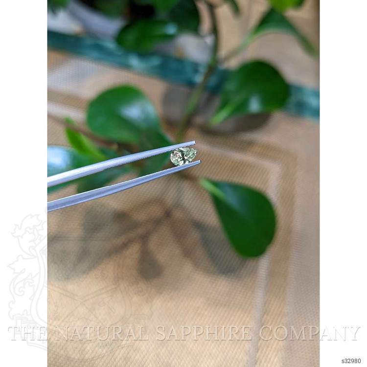 0.48 Ct. Green Sapphire from Montana