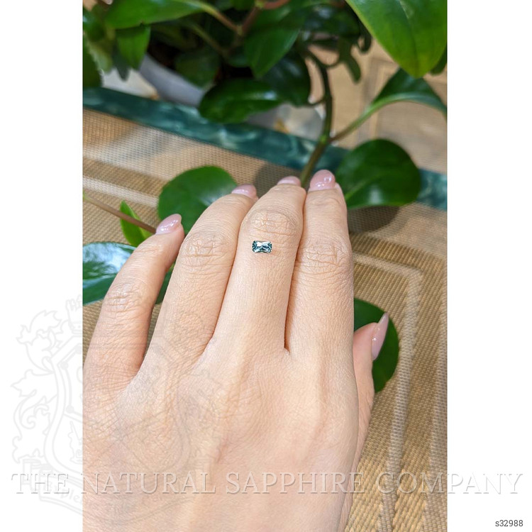 0.33 Ct. Bluish Green Sapphire from Montana