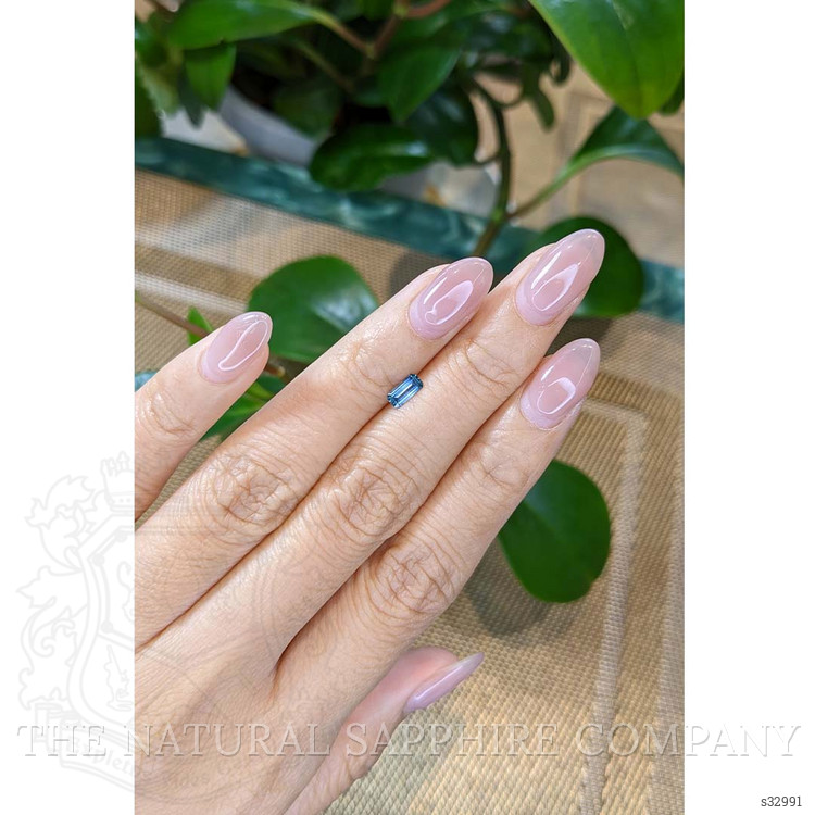 0.35 Ct. Bluish Green Sapphire from Montana