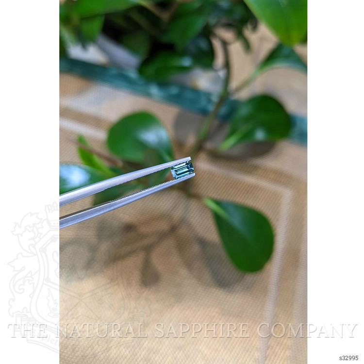 0.37 Ct. Bluish Green Sapphire from Montana