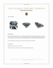 0.40 Ct. Bluish Grey Sapphire from Montana Appraisal