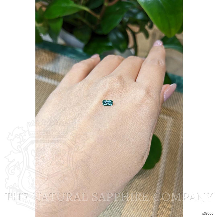 0.41 Ct. Bluish Green Sapphire from Montana