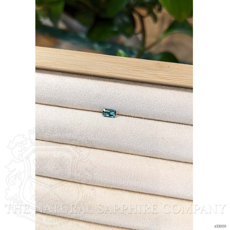0.41 Ct. Bluish Green Sapphire from Montana
