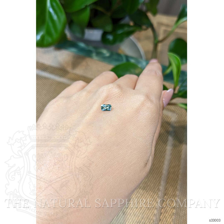 0.43 Ct. Bluish Green Sapphire from Ceylon (Sri Lanka)