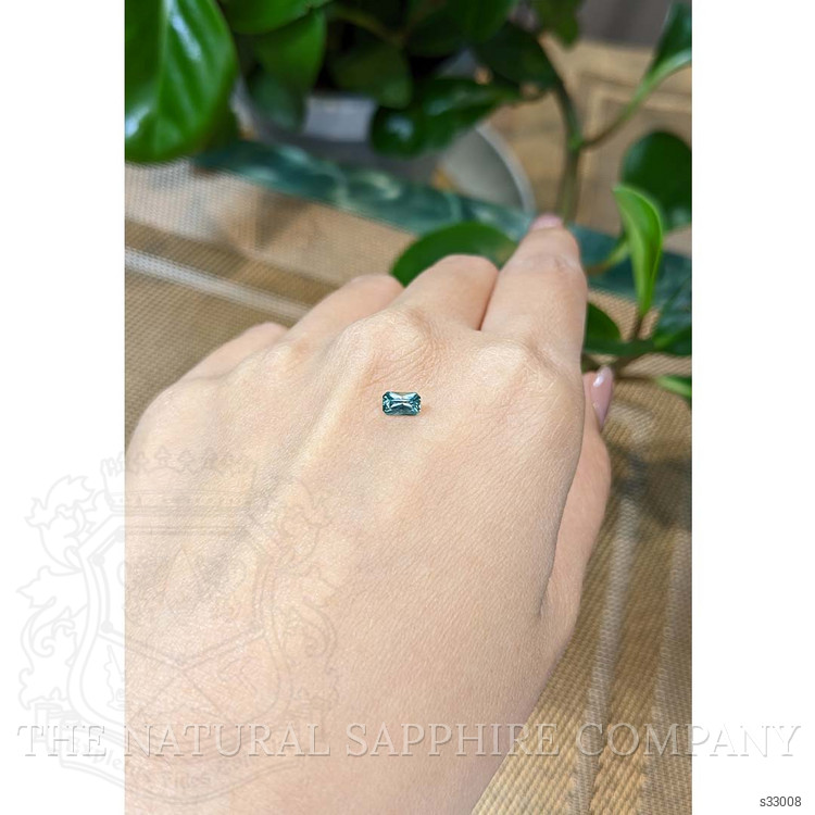 0.45 Ct. Bluish Green Sapphire from Montana