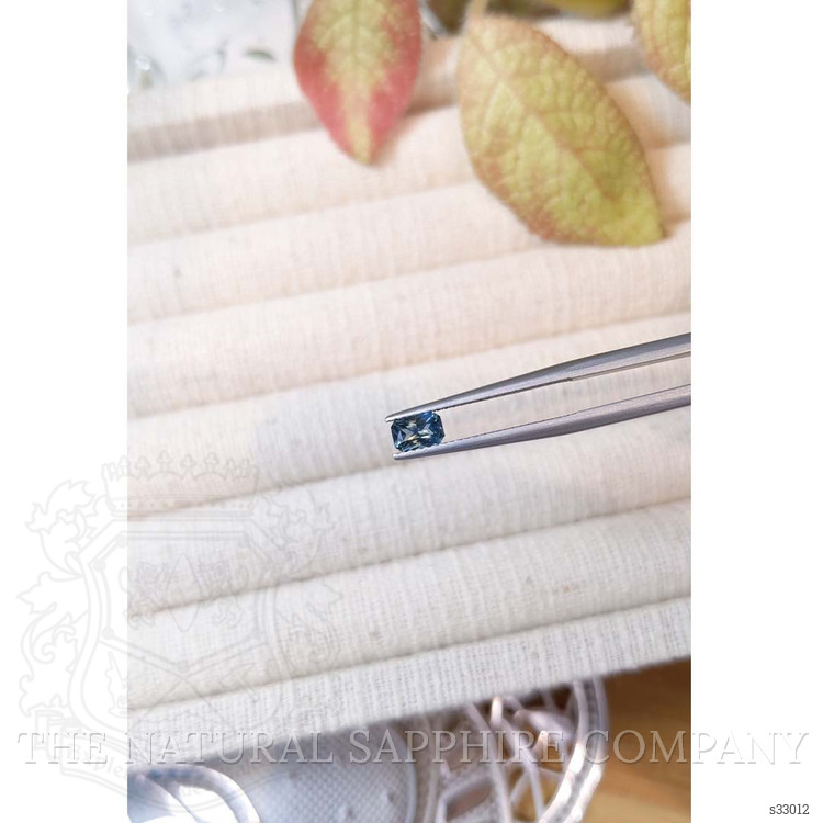 0.49 Ct. Greenish Blue Sapphire from Montana