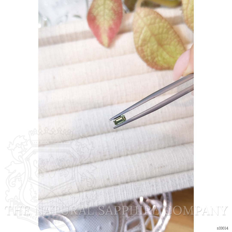 0.34 Ct. Green Sapphire from Montana