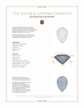 0.43 Ct. Blue Sapphire from Montana 3 D Scan Report