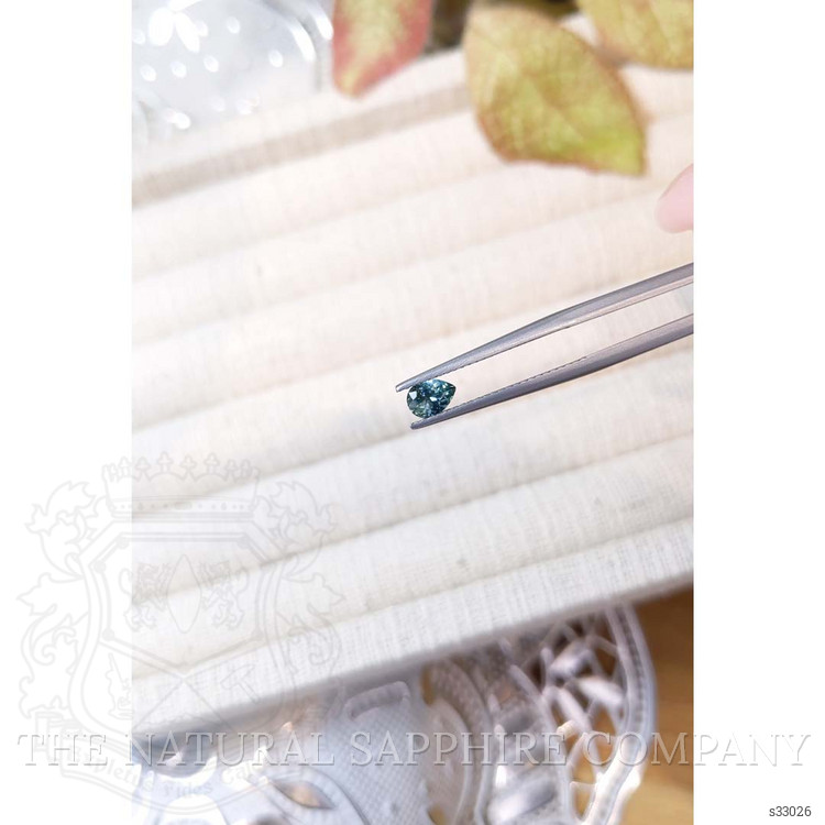0.44 Ct. Greenish Blue Sapphire from Montana