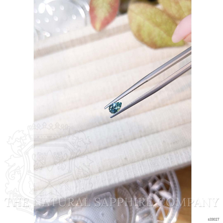 0.44 Ct. Greenish Blue Sapphire from Montana