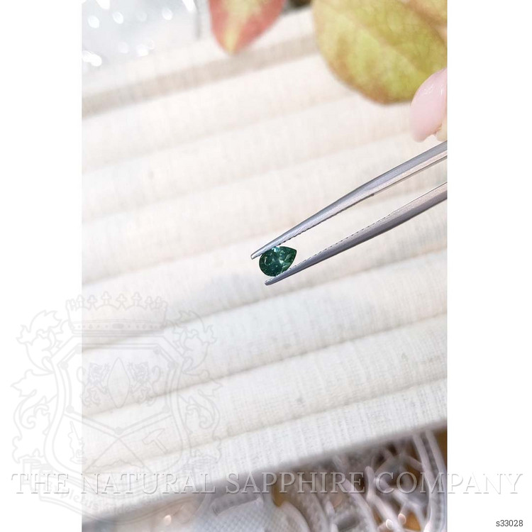 0.44 Ct. Bluish Green Sapphire from Montana